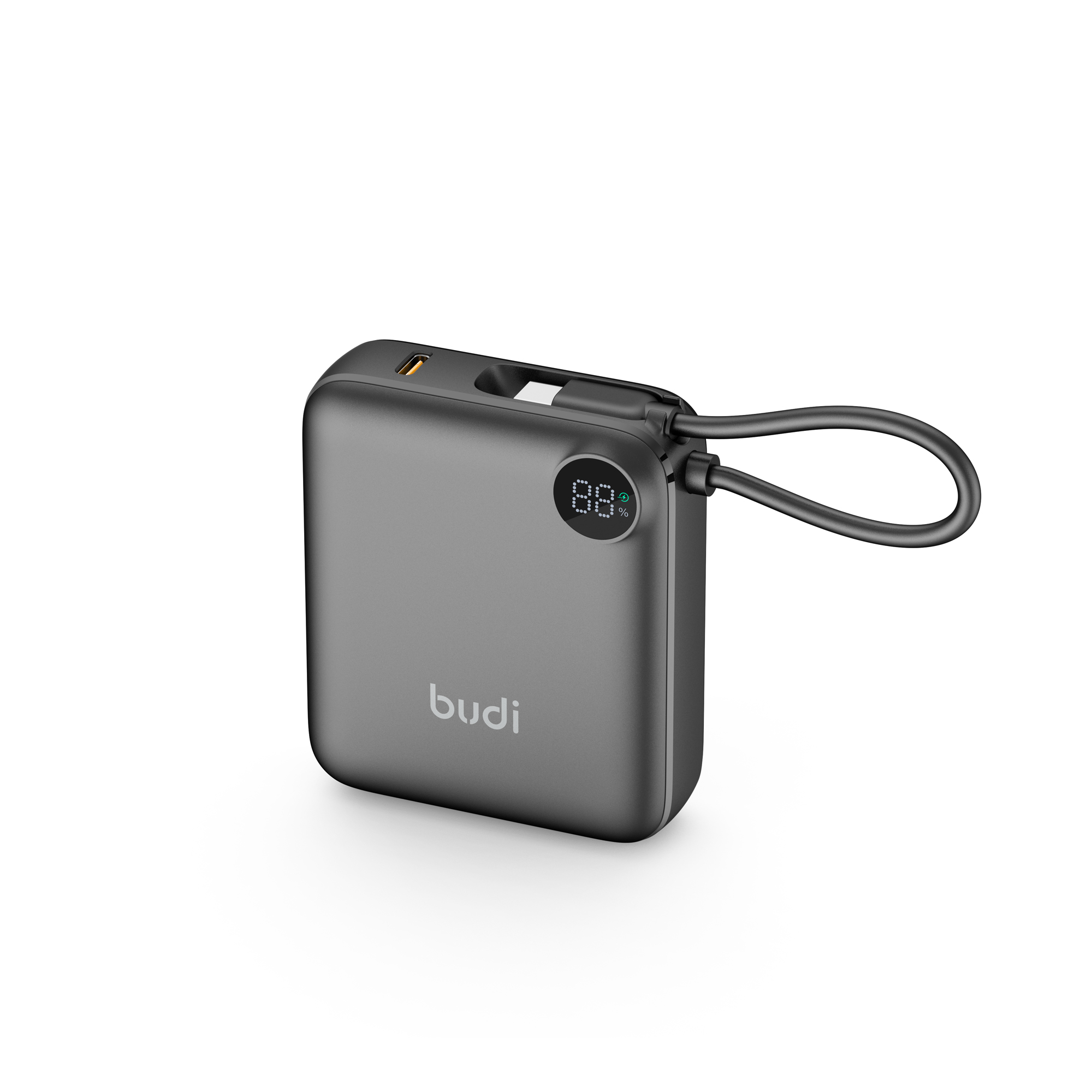 پاوربانک مینی بودی PD و فست 10000mAh 22.5W با نمایشگر درصد شارژ و کابل متصل مدل PB800B با گارانتی 18 ماهه (6 ماه تعویض)