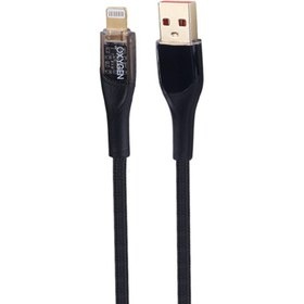 کابل شارژ اکسیژن LX-20 USB به لایتنینگ طول 1.2 متر مشکی