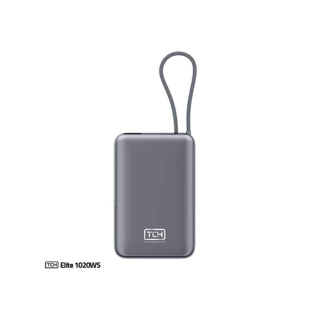 پاوربانک 10000 میلی آمپر تی سی اچ 22.5 وات مدل TCH PB Elite 1020WS دارای کابل USB-C با گارانتی 18 ماهه شرکتی