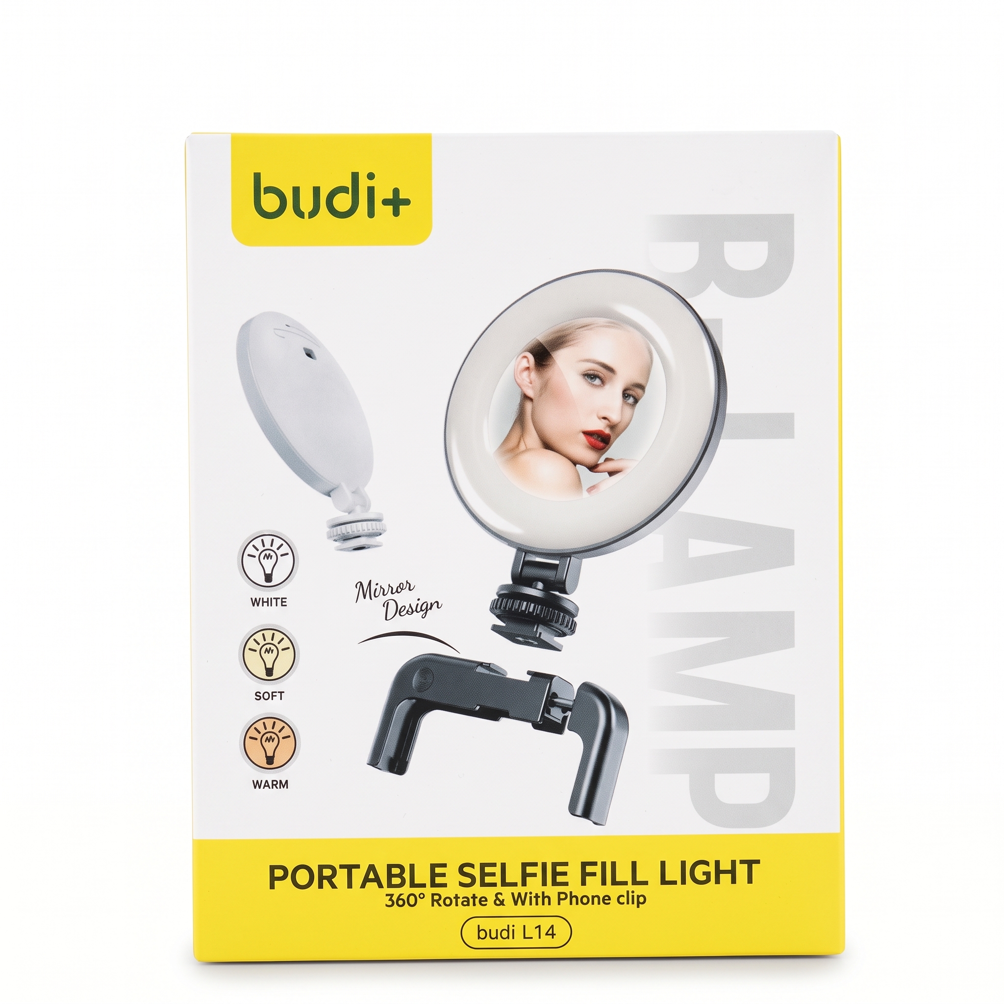 چراغ مخصوص سلفی Budi Plus مدل L14 با قابلیت چرخش 360درجه با گارانتی 18 ماهه (6 ماه تعویض)