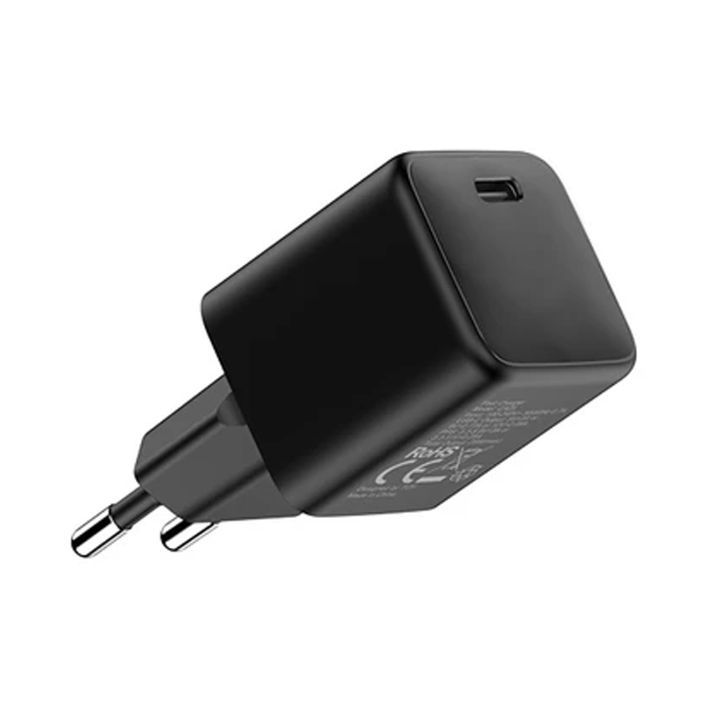 شارژر دیواری 25 وات تی سی اچ مدل TCH CA25 دو پین با 1 خروجی USB-C با گارانتی 18 ماهه شرکتی