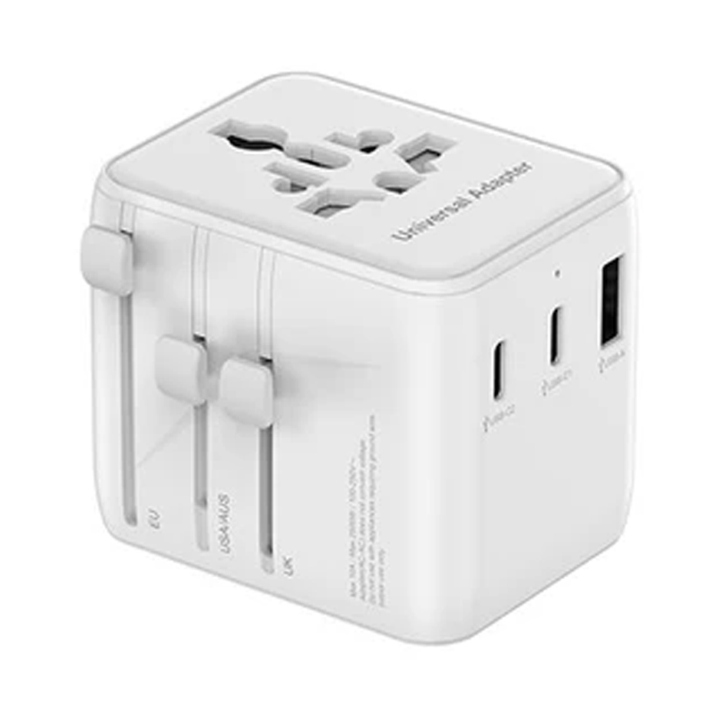 شارژر دیواری 25 وات تی سی اچ مدل TCH Universal UCA25 با 2 خروجی USB-C و 1 خروجی USB با گارانتی 18 ماهه شرکتی