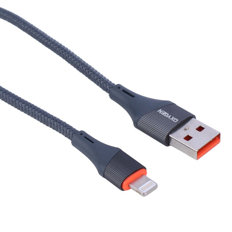 کابل شارژ اکسیژن USB به لایتنینگ مدل LX-15 طول یک متر رنگ مشکی